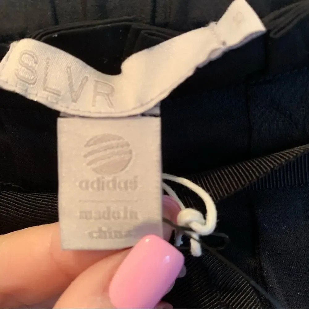 Adidas SLVR Black Volume Silk Blend Sport Skirt NWT Deadstock Size XS
